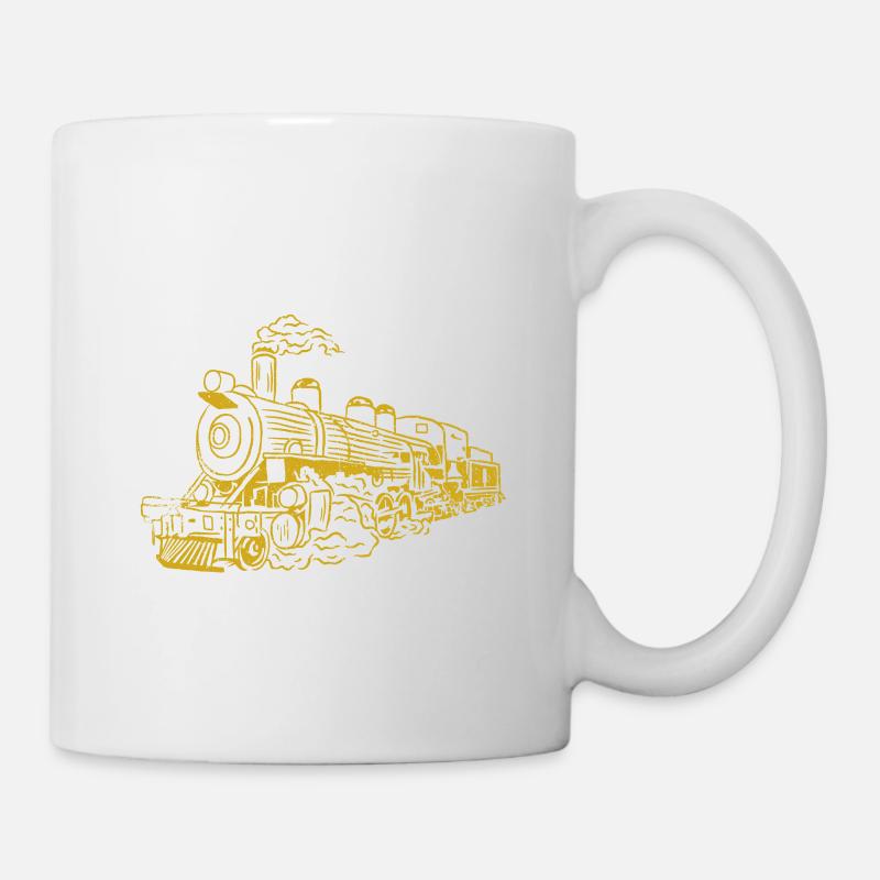 Le modélisme ferroviaire ne me dérange pas de travailler dur - Mug blanc - blanc