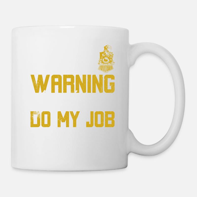 Railway Modellers Warning - Mug - white