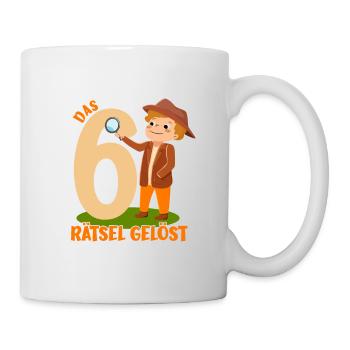 Little Detective 6th Birthday Boy Gift - Mug - white - Right