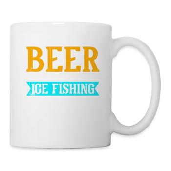 Rien qu’une bière et la pêche sur glace ne peuvent pas réparer - Mug blanc - blanc - Droite