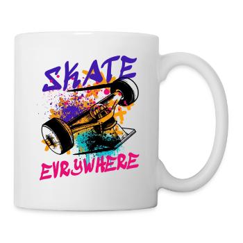 Schlittschuhlaufen überall - Tasse - Weiß - Rechts