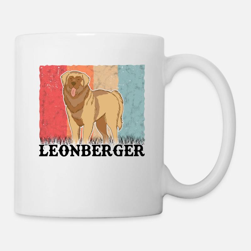Leonberger Retro - Tasse - Weiß