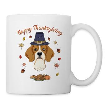 Happy Thanksgiving I Dog Lover I Beagle - Mug - white - Right