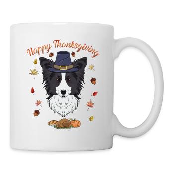 Joyeux Thanksgiving I Dog Lover I Border Collie - Mug blanc - blanc - Droite