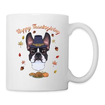 Joyeux Thanksgiving I Dog Lover I Boston Terrier - Mug blanc - blanc - Droite