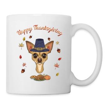 Happy Thanksgiving I Dog Lover I Chihuahua - Tasse - Weiß - Rechts