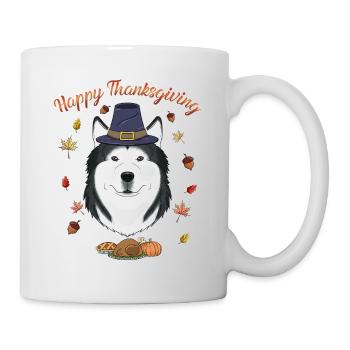 Happy Thanksgiving I Dog Lover I Husky - Mug - white - Right