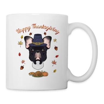 Joyeux Thanksgiving I Amoureux des chiens J’Français Bulldog - Mug blanc - blanc - Droite