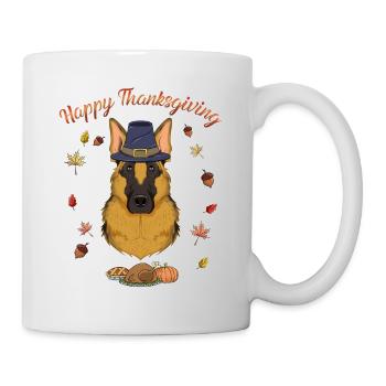 Happy Thanksgiving I Dog Lover I German Shepherd - Mug - white - Right