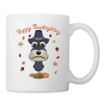 Happy Thanksgiving I Dog Lover I Miniature - Tasse - Weiß - Rechts