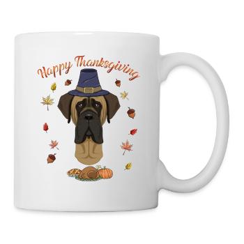 Happy Thanksgiving I Dog Lover I Mastiff - Tasse - Weiß - Rechts