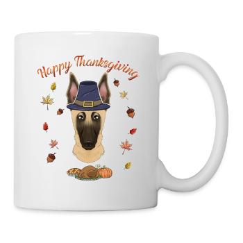 Happy Thanksgiving I Dog Lover I Malinois - Mug - white - Right