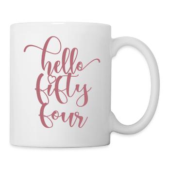 Hello Fifty Four Cute 54 Years Old Birthday - Mug - white - Right