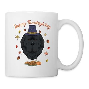 Joyeux Thanksgiving I Amoureux des chiens I Terre-Neuve - Mug blanc - blanc - Droite