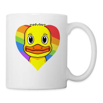 Ente Lgbt Regenbogen Farben - Tasse - Weiß - Rechts