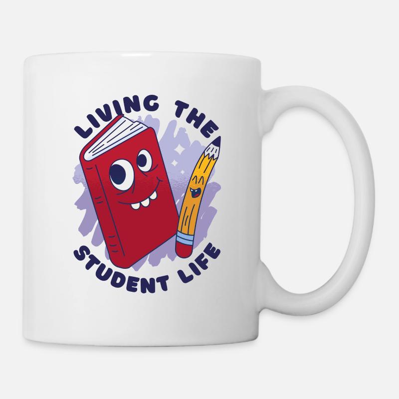Das Studentenleben Das Studentenleben Geschenk Ins - Tasse - Weiß