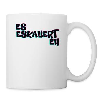 Es Eskaliert Eh Techno Rave - Tasse - Weiß - Rechts