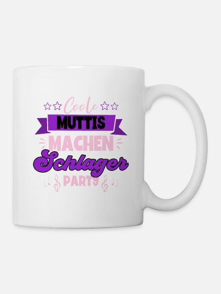 Coole Muttis machen Schlagerparty Frauen Schlager - Tasse - Weiß