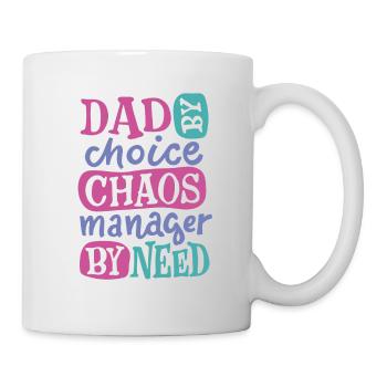 Papa-Chaos-Manager Papa-Chaos-Manager Geschenk Ins - Tasse - Weiß - Rechts