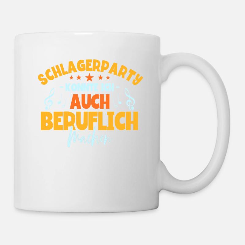 Schlagerparty Schlager - Mug blanc - blanc