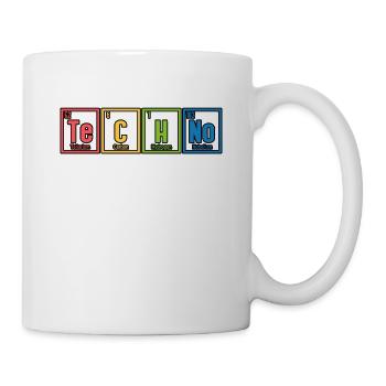 Tableau périodique Rave Techno - Mug blanc - blanc - Droite