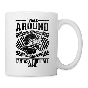 Je me promène, d’accord - Fantasy Football - Mug blanc - blanc - Droite