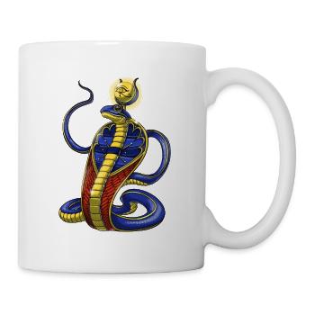 Altägyptische Mythologie Gottheit Uraeus - Tasse - Weiß - Rechts
