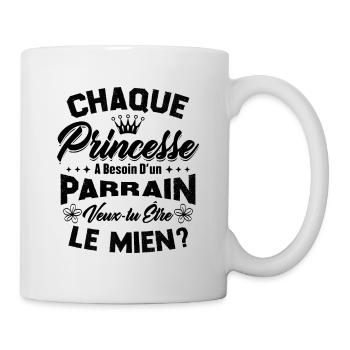 chaque princesse a besoin d'un parrain - Mug blanc - blanc - Droite