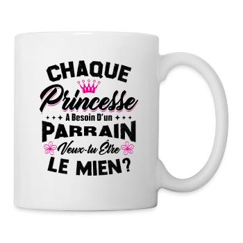 chaque princesse a besoin d'un parrain - Mug blanc - blanc - Droite