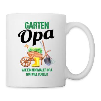 Garten Opa Lustiger Spruch Geschenk Herren - Tasse - Weiß - Rechts