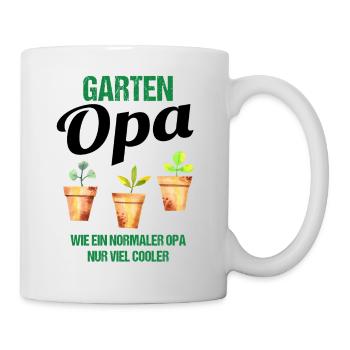 Garten Opa Lustiger Spruch Geschenk Herren - Tasse - Weiß - Rechts