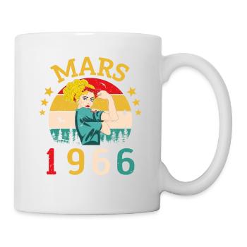 Mars 1966 Anniversaire Idée Cadeau Vintage 1966 - Mug blanc - blanc - Droite