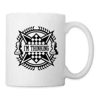 I'm Thinking Chess Player Fan Nerd Quotes - Mug - white - Right