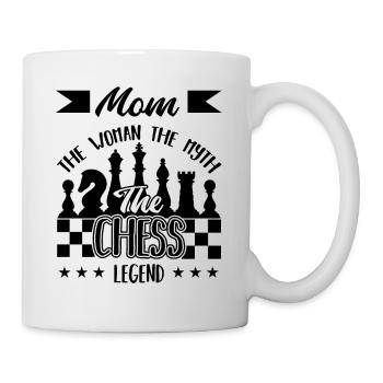 Mom The Woman The Myth The Chess Legend - Tasse - Weiß - Rechts