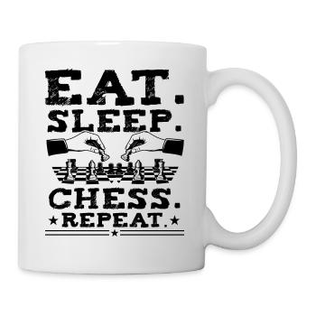 Eat Sleep Chess Repeat Funny Chess Player Fan Odds - Mug - white - Right
