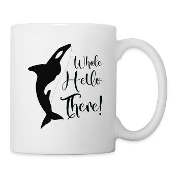 Baleine Bonjour Là Orque Baleine Béluga Biologistes marins - Mug blanc - blanc - Droite