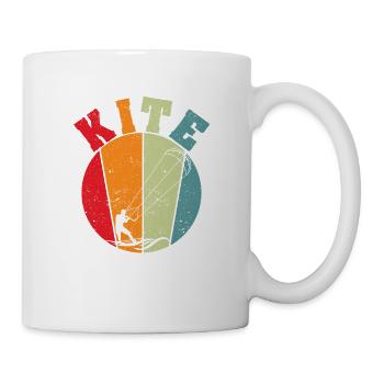 Kitesurf Kitesurf Kiteboarder Rétro Vintage - Mug blanc - blanc - Droite
