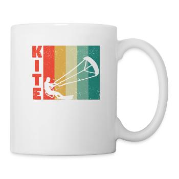 Kitesurf Kitesurf Kiteboarder Rétro Vintage - Mug blanc - blanc - Droite