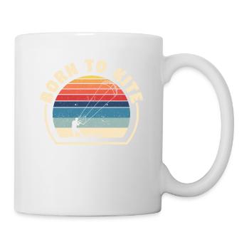 Kiteboarder Kitesurf Kitesurf Kitesurf Coucher de soleil - Mug blanc - blanc - Droite