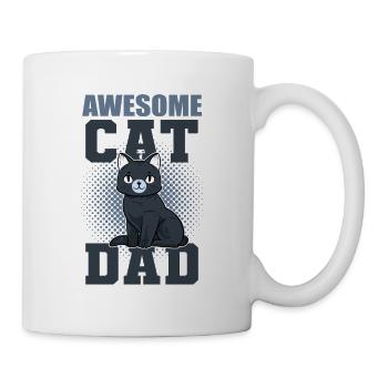 Awesome Cat Dad chaton chat de gouttière - Mug blanc - blanc - Droite