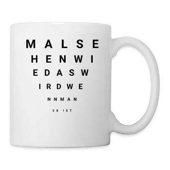 38. Geburtstag 38 Jahre Geschenk Sehtest - Tasse - Weiß - Rechts