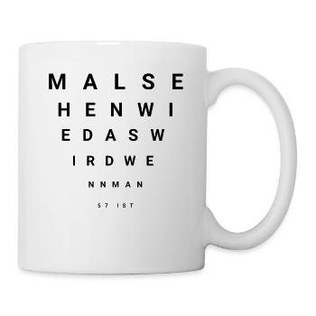 57. Geburtstag 57 Jahre Geschenk Sehtest - Tasse - Weiß - Rechts