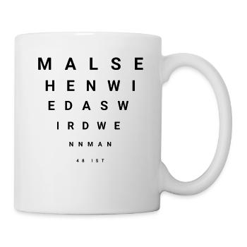 48. Geburtstag 48 Jahre Geschenk Sehtest - Tasse - Weiß - Rechts