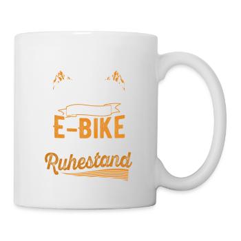 E-Bike Ruhestand Fahrradfahrern Elektro Fahrrad - Tasse - Weiß - Rechts