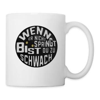 Squashball zu stark du zu schwach Squashspieler - Tasse - Weiß - Rechts