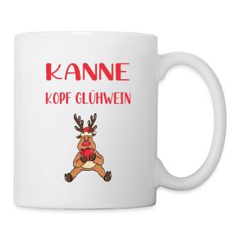 Glühwein saufen non Stop Weihnachtsmarkt Geschenk - Tasse - Weiß - Rechts