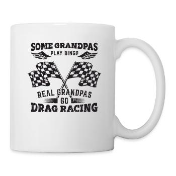 Certains grands-pères jouent au bingo Les vrais grands-pères vont draguer - Mug blanc - blanc - Droite