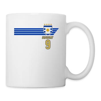 Uruguay Urus La Celeste Fußball Fan Trikot - Tasse - Weiß - Rechts