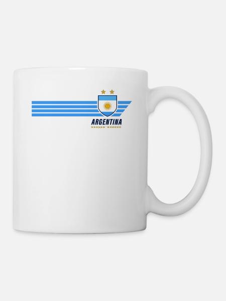 Argentinien Albiceleste Fußball Fan Trikot - Tasse - Weiß