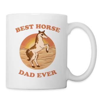 Meilleur cadeau de cheval papa de cavalier d’équitation - Mug blanc - blanc - Droite